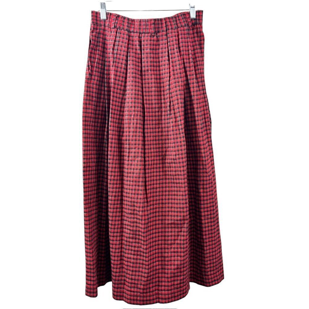 Susan Bristol Women's Red& Black Plaid Skirt - Picture 3 of 7